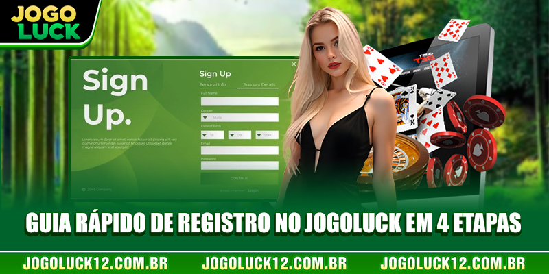 Guia rápido de registrar JOGOLUCK em 4 etapas Guia rápido de registrar JOGOLUCK em 4 etapas