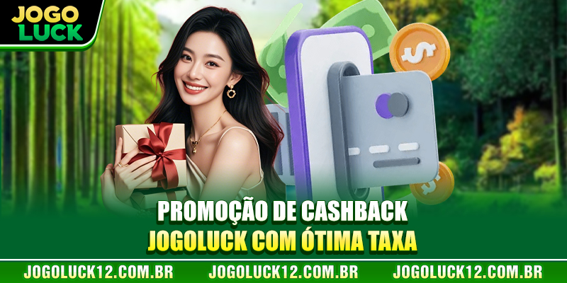 Promoção de cashback JOGOLUCK com ótima taxa Promoção de cashback JOGOLUCK com ótima taxa
