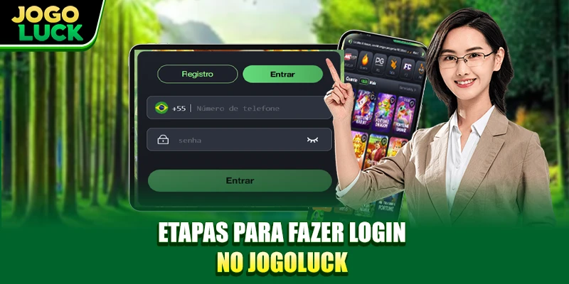 Etapas para fazer entrar JOGOLUCK